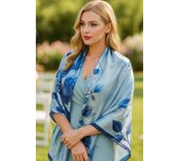 Cassie Wedding Guest Summer Scarf Shawl Lemon Daisy Accessories Navy One Size