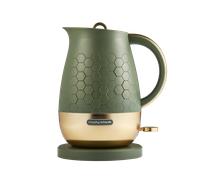 Morphy Richards Cassini Jug Kettle, 1.7L, 3Kw Rapid Boil, Precision Pour Spout, Boil Dry Protection, Cord Storage, Anti-Limescale Filter, Olivine Green & Gold, 103022