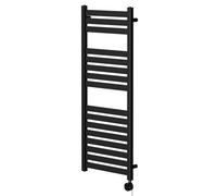 Cassini Colore Straight Digital Thermostatic Electric Heated Towel Rail | Matt Black | Mild Steel | 1200mm x 500mm