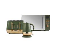Cassini Green Microwave, Kettle and Toaster Set - Olivine