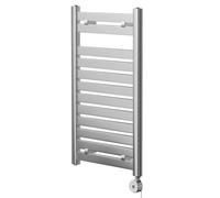 Cassini Straight Digital Thermostatic Electric Heated Towel Rail | Chrome | Mild Steel | 800mm x 500mm