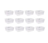 casstaly 12 Pieces Pegboard Plastic Bins Kit - Pegboard Bins with Hooks - Pegboard Accessories Workbench Bins Fits to Peg Board