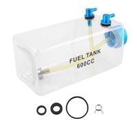 casstaly Fuel Tank Petrol Transparent Plastic Bottle 600CC CNC for RC Gas and Nitro Airplane