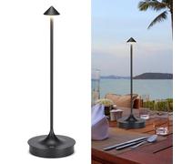 CASSTIA Wireless Table Lamp, LED Dimmable Battery White Table Lamp IP54, Vintage Small Wireless Table Lamps, USB Rechargeable, for Bedroom, Bar, Living Room, Dining Table, Hotel Camping, Bedside Lamp