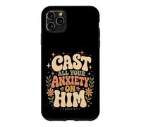 Cast All Your Anxiety On Him 1 Peter 5:7 Bible Scripture Case for iPhone 11 Pro Max