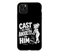 Cast All Your Anxiety On Him 1 Peter 5:7 Bible Scripture Case for iPhone 11 Pro Max