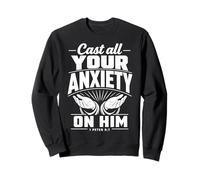 Cast All Your Anxiety On Him 1 Peter 5:7 Bible Scripture Sweatshirt