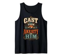 Cast All Your Anxiety On Him 1 Peter 5:7 Bible Scripture Tank Top