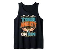 Cast All Your Anxiety On Him 1 Peter 5:7 Bible Scripture Tank Top