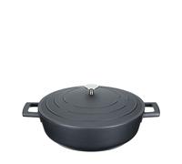 Cast Aluminium Black Induction Safe Shallow Casserole Dish 4Ltr (Each)