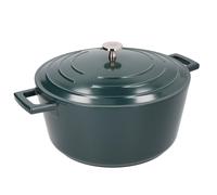 Cast Aluminium Casserole Dish with Lid Lightweight, Dishwasher Safe 5L Masterclass Dark Green 5L