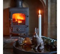 Cast Aluminium Hare Candle Holder Antique Brass H18Cm W10Cm Ivyline Metallics One Size