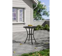 Cast Aluminum Diamond Grid Hollowed Out Garden Dining Table Garden Sanctuary Black One Size
