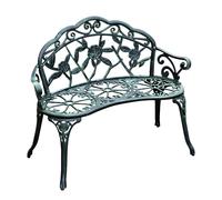 Cast Aluminum Garden Bench-Antique Green