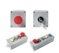 Cast Aluminum Push Button Switch Control Box Explosion-proof Junction Waterproof Enclosure Emergency Start Stop(1P Reset)