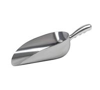 Cast Aluminum Utility Scoop - 38 oz. - Round Bottom, ice scoop For Multi-Purpose Use, With Finger Groove Handle (38 oz.)