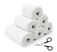 Cast Bandage Kit 6 Rolls 5/7.5/10cm X 2.7m, Skin Friendly Plaster Wrap