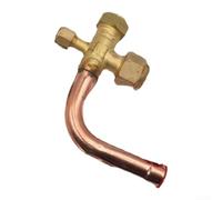 Cast Brass Air Conditioning Valve, High Pressure Shut Off Tee(15.88)