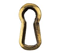 Cast Brass Antique Keyhole Insert | 3/4" H x 3/8" W | Keyhole Cover Escutcheon Plate for Cabinet Door, Dresser Drawers, Desk | Antique, Modern Furniture Hardware | KC15-B