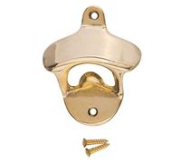 Cast Brass Classic Bottle Opener Wall Mounted | Vintage Bar Accessories for The Home or Restaurant | UA-725-PB