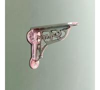 CAST Chrome Polished Victorian Scroll Wall Shelf Bracket Cistern Antique NO Iron (95x105mm)