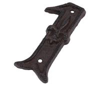 Cast Door 1 Address Number Iron Retro for Apartment and Anchor