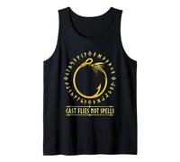 Cast Flies Not Spells Mystical Fisherman Rune Hook Art Tank Top