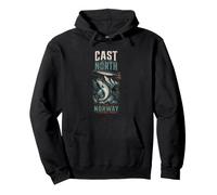 Cast Into The North Norway Fishing Tour Salmon Angler Pullover Hoodie