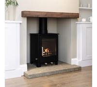 Cast Iron 5kW Log Burning Multi-Fuel Stove in Black - AmberGlo