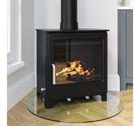 Black Cast Iron Freestanding 8.4Kw Multi Fuel Log Burner - 20 inch - AmberGlo