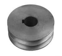 Cast Iron A Type Double Slot V-Belt Pulley for Motor and Power Tool Use Compatible with A Profile Belts and Timing Belts in Industrial Setups (64x30x24mm)