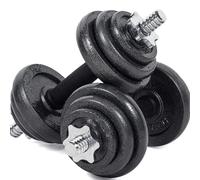 Cast Iron Adjustable Dumbbell Set 15kg 20kg 30kg 50kg with Barbell Connector - Gym Weights for Home Workout Strength Training for Men & Women (50 Kg With Case)