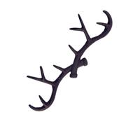 Cast Iron Antler Wall Hook Rack, Rustic Vintage Coat Hanger for Home | Decorative Novelty Design, Organises Coats, Hats, Keys, Towels, Robes and Bags, Random Color