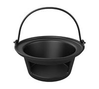 Cast Iron Ash Can with Foldable Handle for Big Green Egg Large, Ash Basket Charcoal Ash Collector for Kamado Joe Classic, Louisiana Grill LG24 and Grills,Heat-resistant, Rustproof