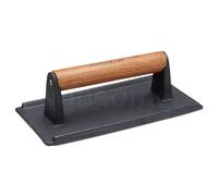KitchenCraft Cast Iron Meat Bacon Steak BBQ Grill Press Weight Handle 21 x 11 cm