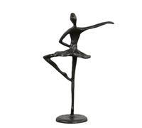 Cast Iron Ballet Dance Art Beauty Miniatures Figurine, Metal Girl Dancer Statue Sculpture Office Home Study Desk Fun Dance Studio Decoration (Ballet B)