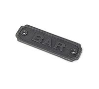 Cast Iron BAR Sign 110mm x 35mm Complete with Fixing Screws