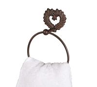 Cast Iron Bathroom Accessories Set Love Heart Top (Towel Ring)