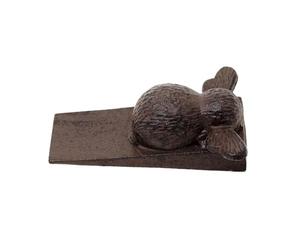Cast Iron Bee Door Wedge | Rustic Metal Honey Bee Door Stop | Vintage Style Iron Door Stopper Wedge - 9x13cm