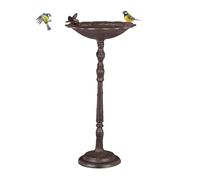 Cast iron bird font Decorative Water Bowl 8.8 kg Brown Cast Iron Bird Bath
