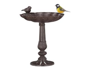 Cast Iron Bird Font with Stand, Garden Decor, Water Bowl, Wild Bird Feeder