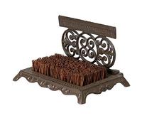 Cast Iron Boot Brush Scrolled Antique Brown Ornate Shoe Scraper (BZ88) | Doormat, Door Mat, Recycled Metal