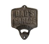 Cast Iron Bottle Opener Dads Garage Wall Mounted Pub Mounted Beer Man Cave Decor
