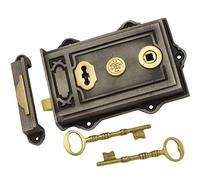 Cast Iron & Brass Davenport Door Rim Lock - AB Hardware