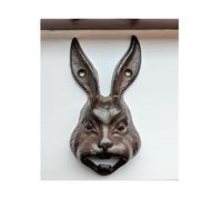 Cast Iron Bunny Bottle Opener Animal Hare Metal Wall Mounted Heavy Vintage Rustic