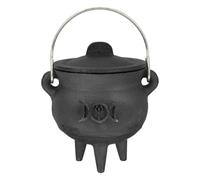 Cast Iron Candy Bowl - Halloween Cauldron With Lid, Witch's Cauldron Decoration | With Carry Handle And Iron Lid Halloween Cast Iron Pot, Extensively Applied Decorative Cauldron For Halloween