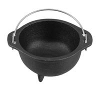 Cast Iron Cauldron Incense Burner Bowl with Tripod Rustic Black