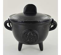 Cast Iron Cauldron Pentagram Medium Witch & Magic Accessory for Wicca Potions Neopaganism Gift