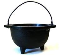 Cast Iron Cauldron w/Handle, Ideal for smudging, Incense Burning, Ritual Purpose, Decoration, Candle Holder, etc. (3" Diameter Handle to Handle, Inside Diameter 2")