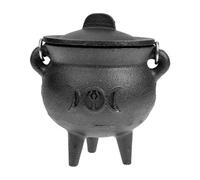 Cast Iron Cauldron With Lid And Handle - Large Witches Cauldron Candy Bucket Decoration